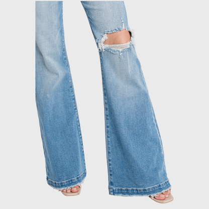 Petra - Super High Rise Flare Jeans