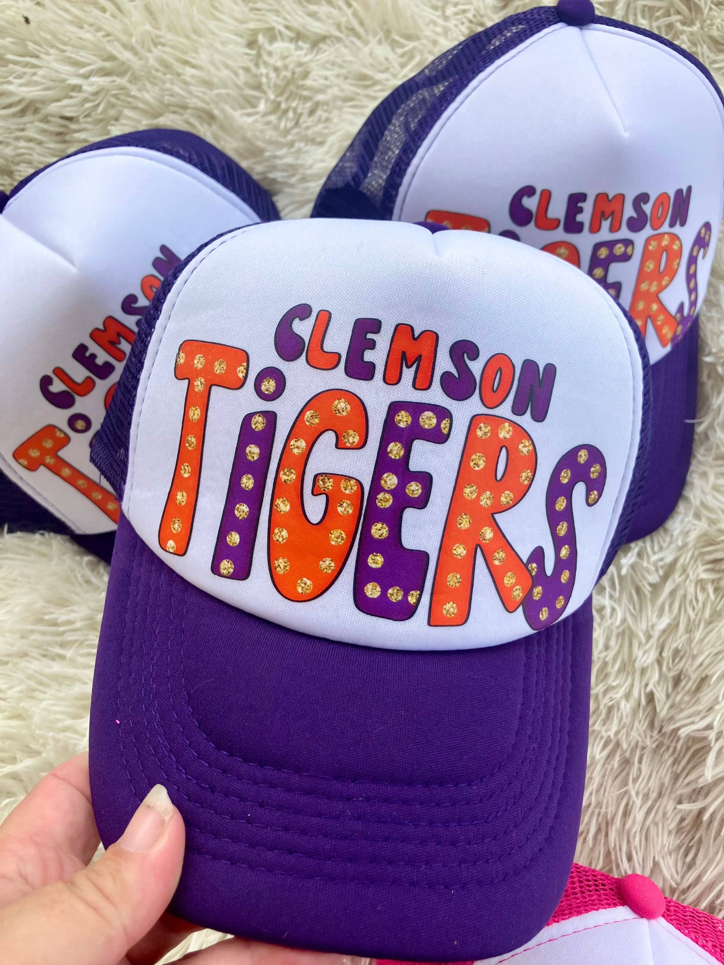 Clemson Tiger inspired trucker hat