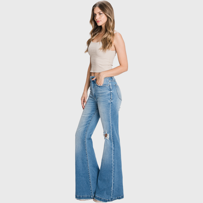 Petra - Super High Rise Flare Jeans