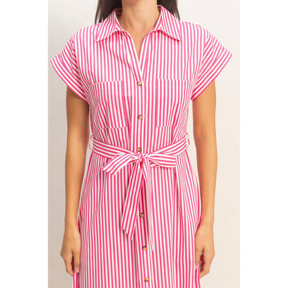 Front Porch Pink Striped Dress