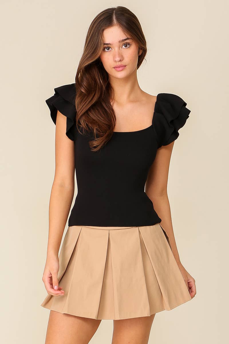 The Midnight Ruffle Top