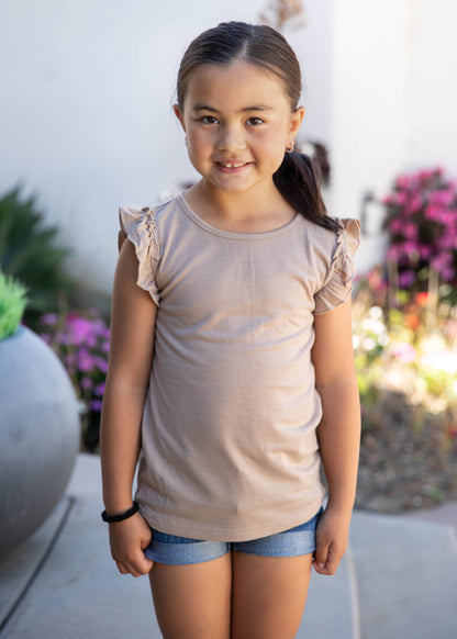 Girls Midnight Ruffle Top
