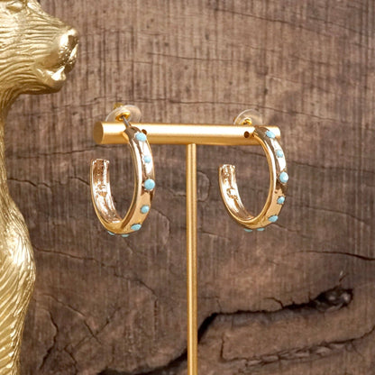 Classic Bubble Hoops – Gold with Pearl or Crystals