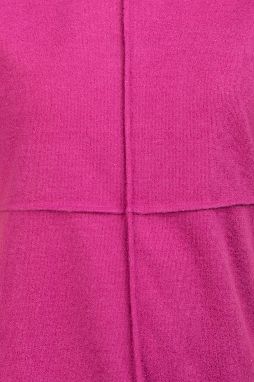 Mock Neck Front Seam Detail Mini Dress: MAGENTA