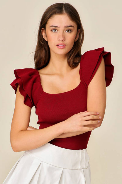 The Midnight Ruffle Top