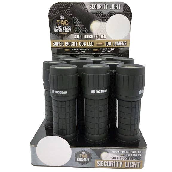 Roughneck Flashlight LED COB Light With Strap- 12/Display