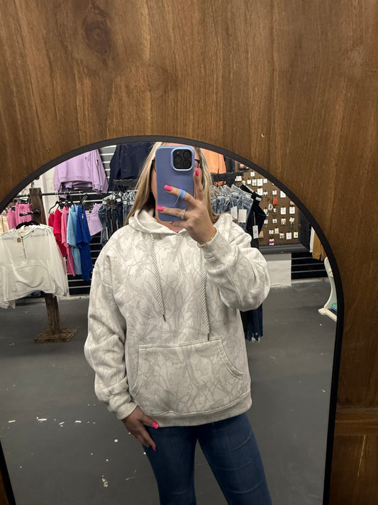 Women's Diversion Blousant White Camo Hoodie