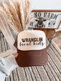 Southern Attitude Designs Inc - Wranglin Feral Kids Brown/Tan Trucker Hat/Brown & Black Ink