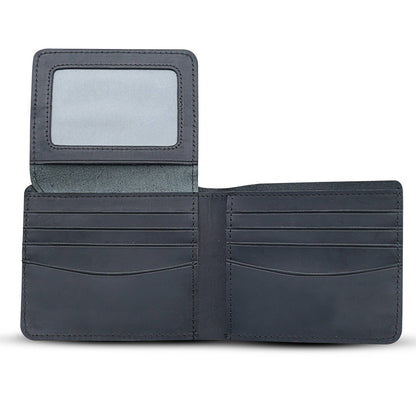 American Leather Goods - Genuine Leather Wallet for Men with Flap out ID Window