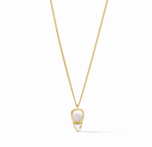 JV Aquitaine Duo Delicate Necklace-Gold-Iridescent Clear