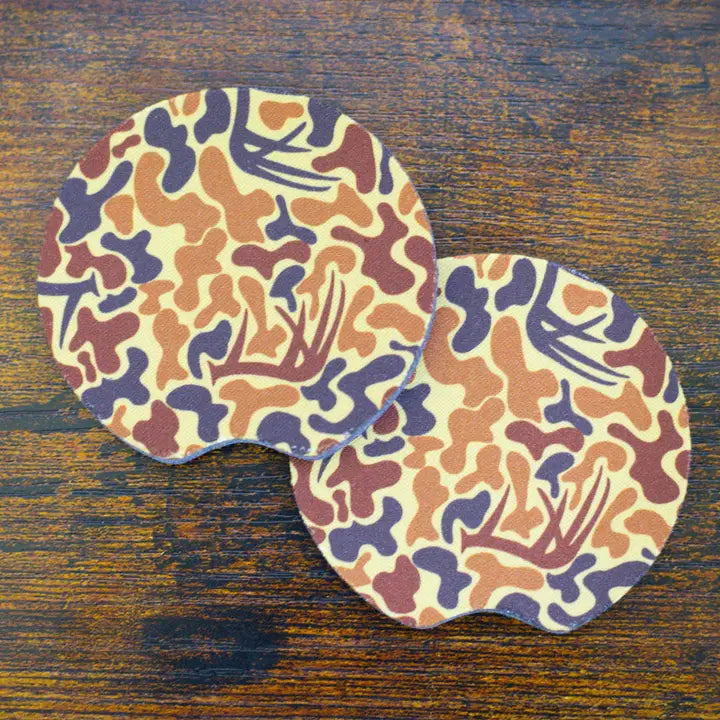 Scent South - Antler Camo Car Coasters