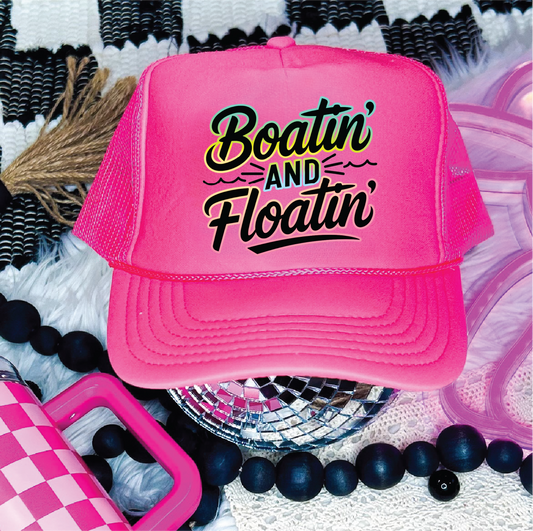 Hot Pink Boatin' & Floatin Trucker Hat 