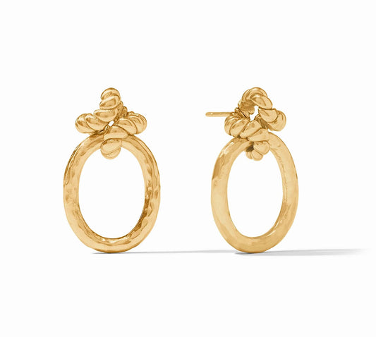 JV Nassau Demi Doorknocker Earring- Gold