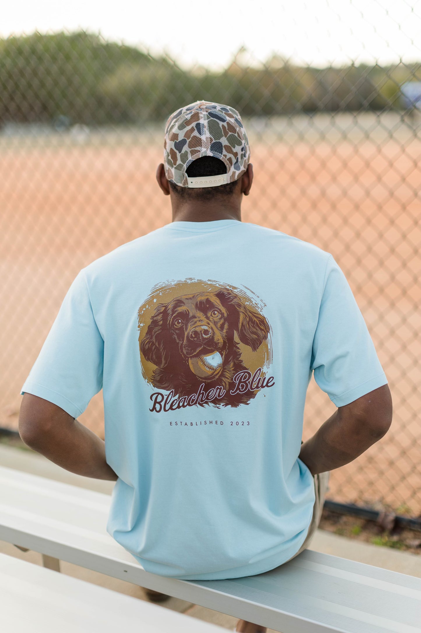 Bleacher Blue Boykin Short Sleeve Tee Light Blue