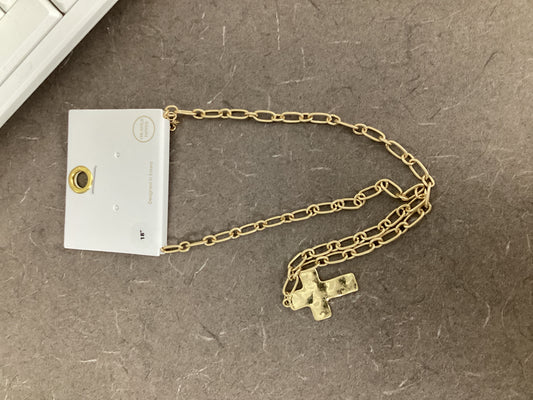Golden Cross Link Necklace
