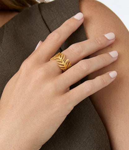 JV Fern Ring Gold One Size