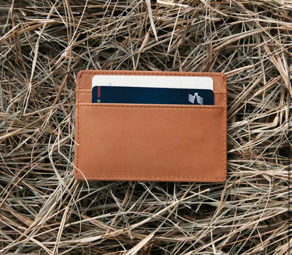 Old South Tan Leather Slim Wallet
