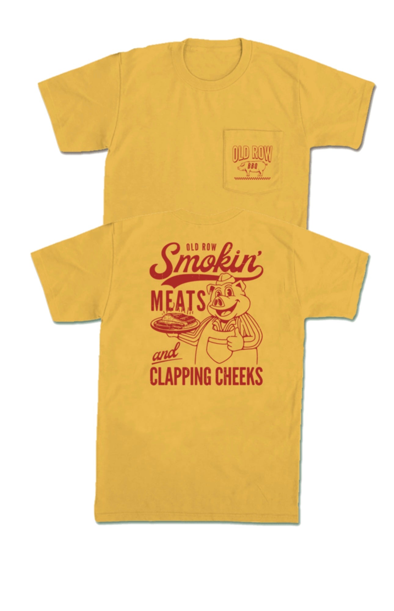 Old Row Smokin’ Meats Pocket Tee - Mustard