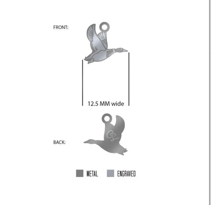 Old South Stainless Steel Duck Pendant and Necklace