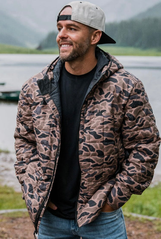 Burlebo Puffer Jacket in Gauge Camo