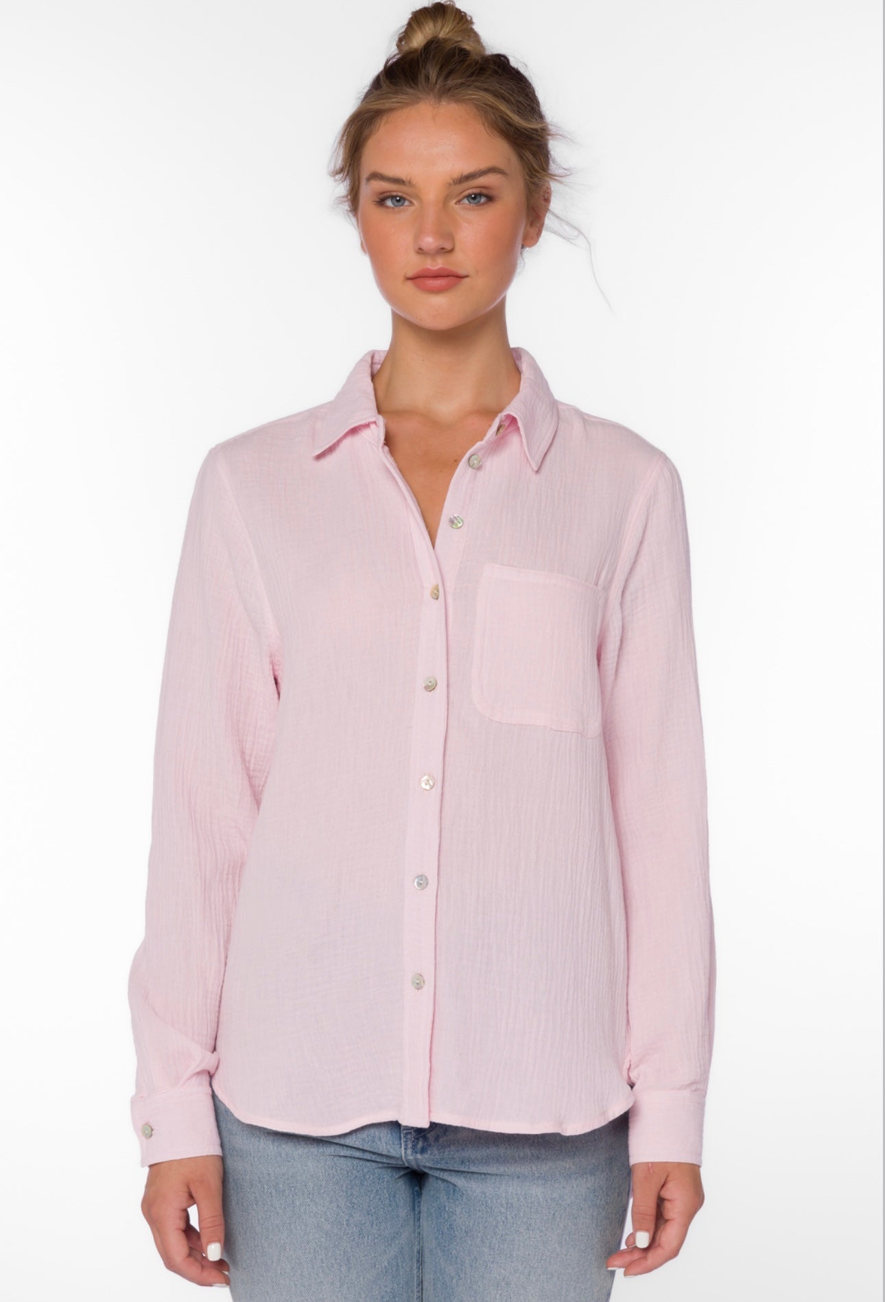 Bennett Pink Mist Button Up