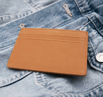 Old South Tan Leather Slim Wallet