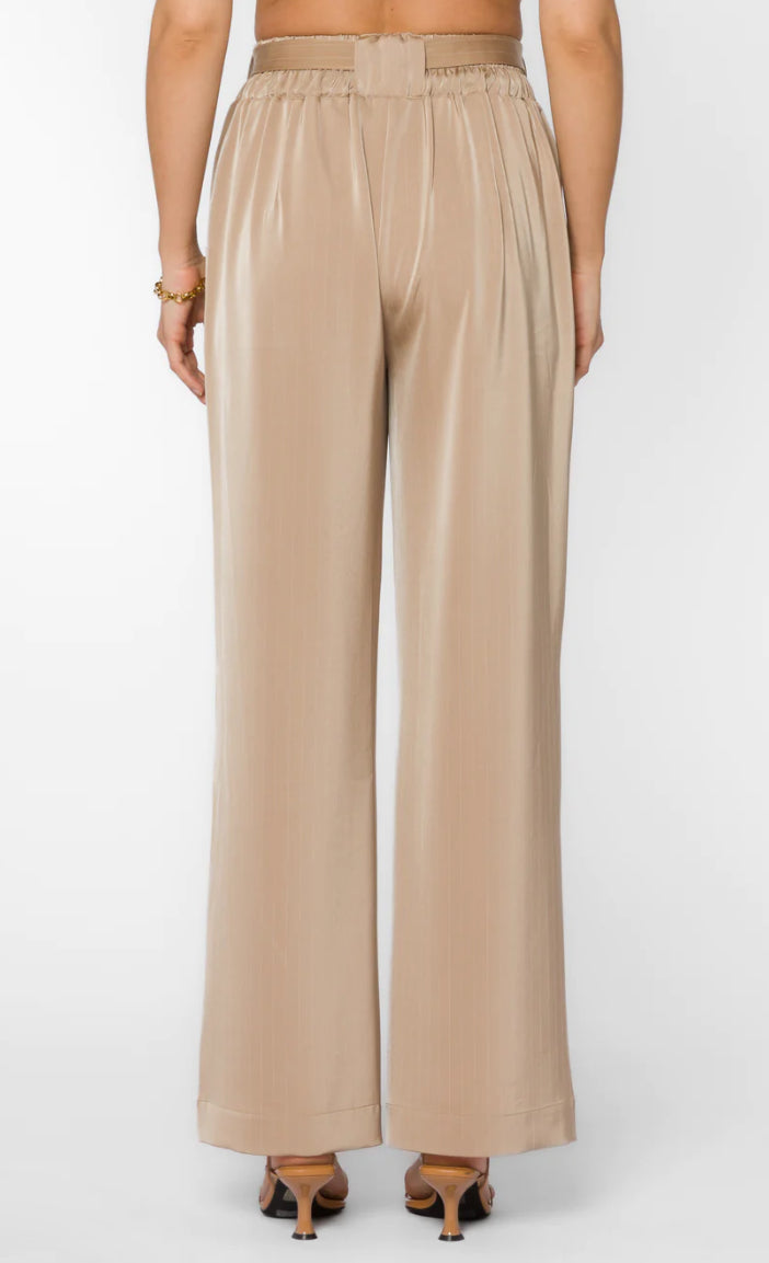 Taupe Pinstripe Pants