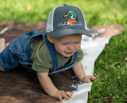 Old South Infant Wood Duck Trucker Hat Camo or Graphite (4-12 months)
