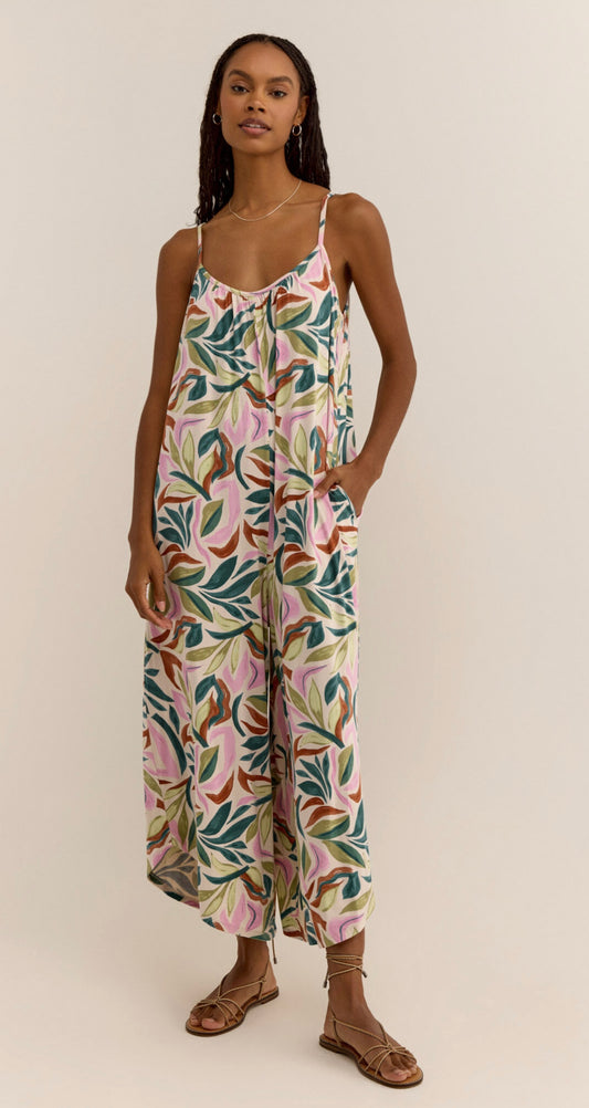 Flared Safari Jumpsuit Sandshell