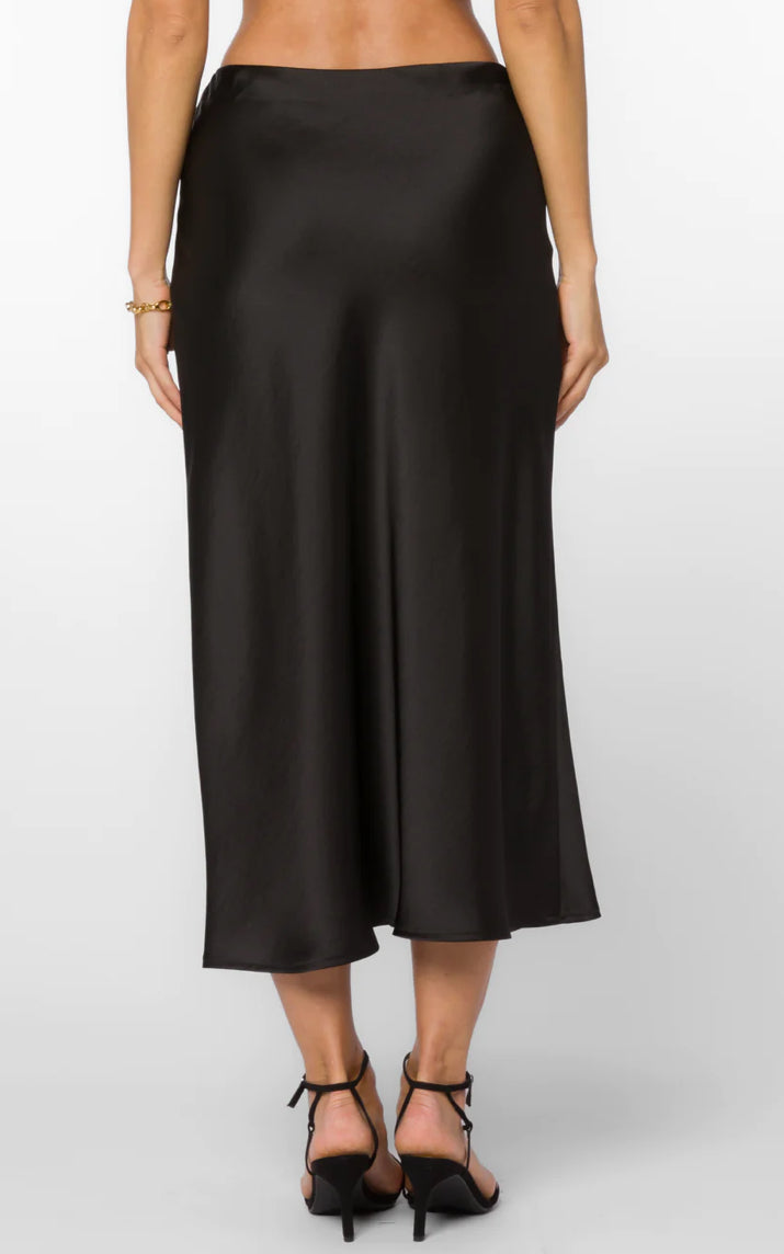 Gypsy Black Satin Skirt