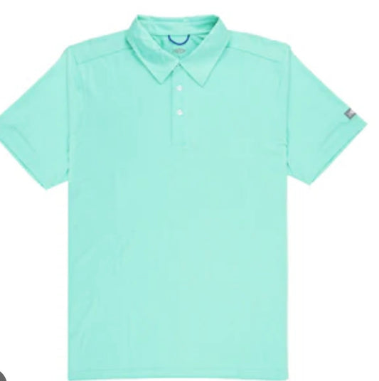 Aftco Air O Mesh Polo Ocean Wave Heather