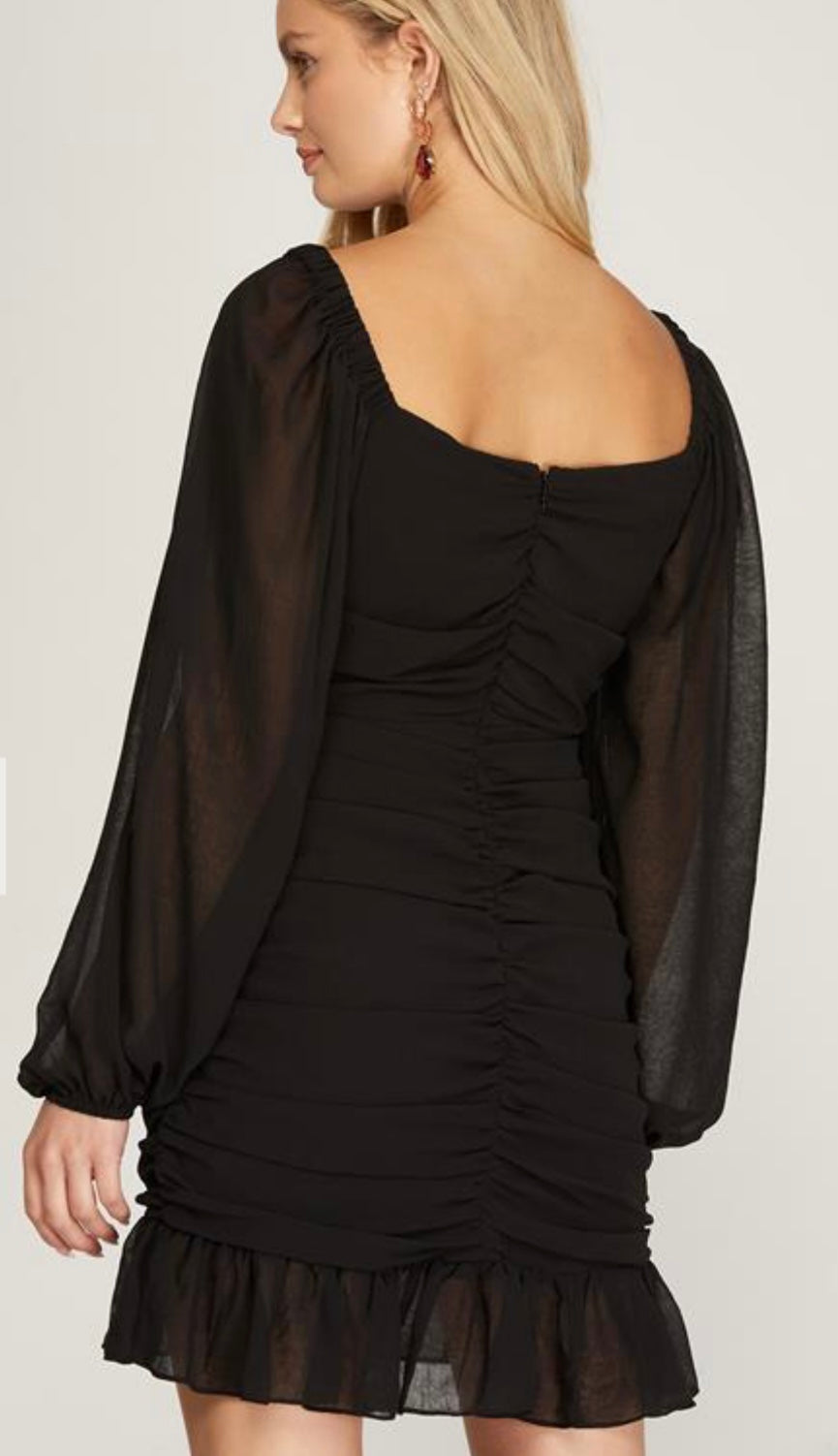 Zoe Black Woven Black Dress