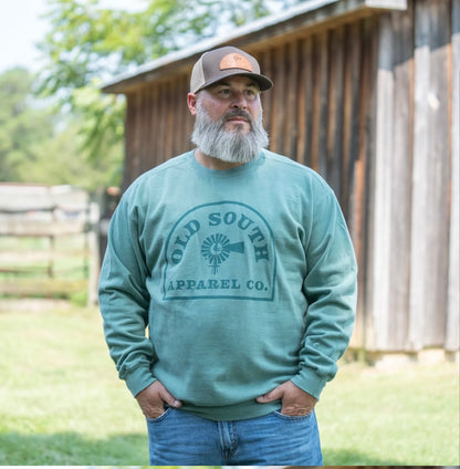 Old South OSA Arch Crewneck Sweatshirt Light Green