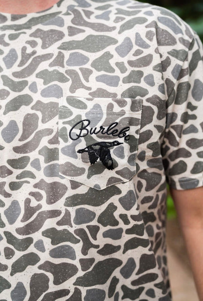 Burlebo Classic Deer Camo Outdoors Pocket Tee