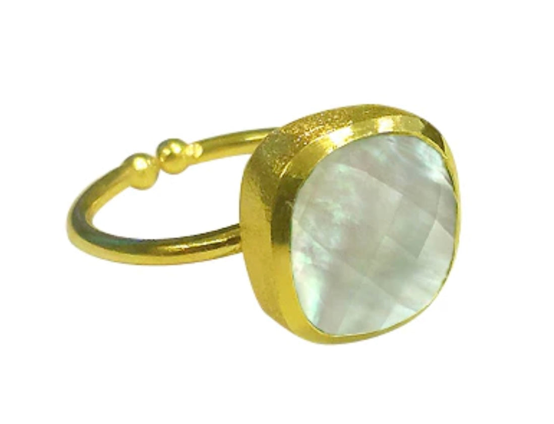 Betty Carre Asha Adjustable Square Stone Ring