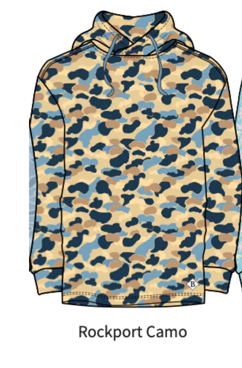 Burlebo Youth Performance Hoodie - Rockport Camo