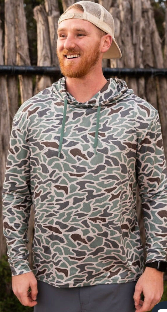 Burlebo Performance Hoodie Retro Duck Camo