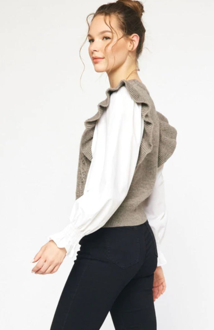 Textured Roundneck Sweater