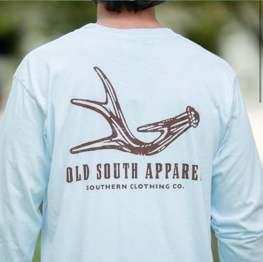 Old South Single Antler Chambray Long Sleeve