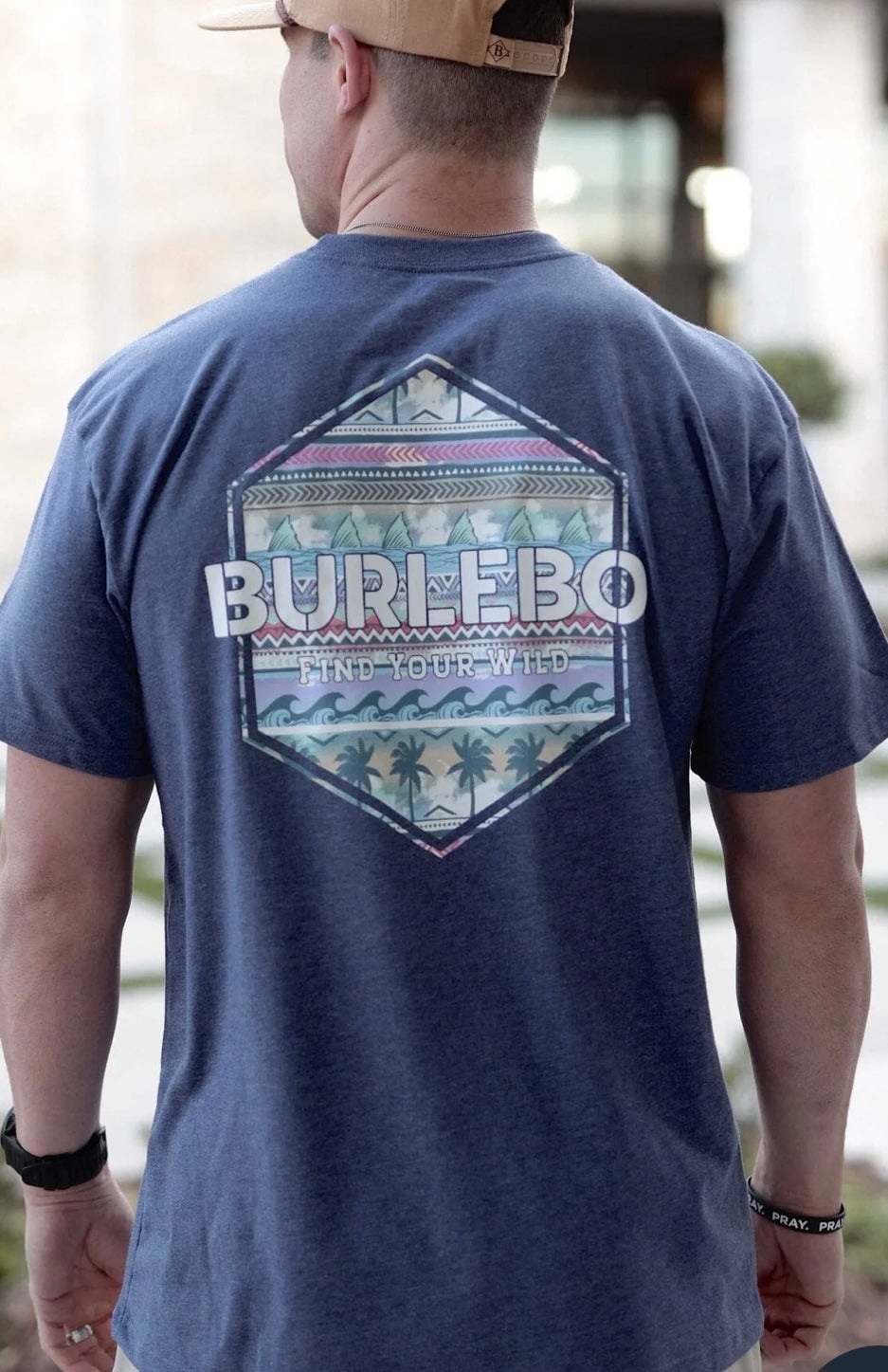 Burlebo Palms and Fins Logo - Heather Navy