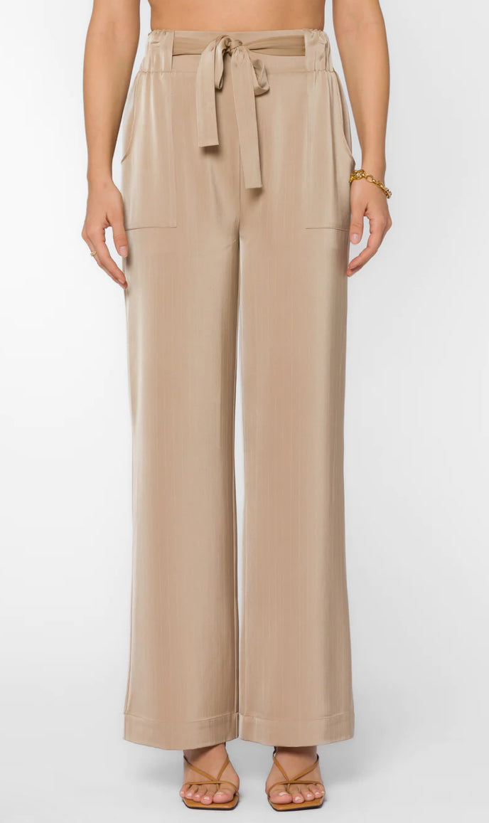 Taupe Pinstripe Pants