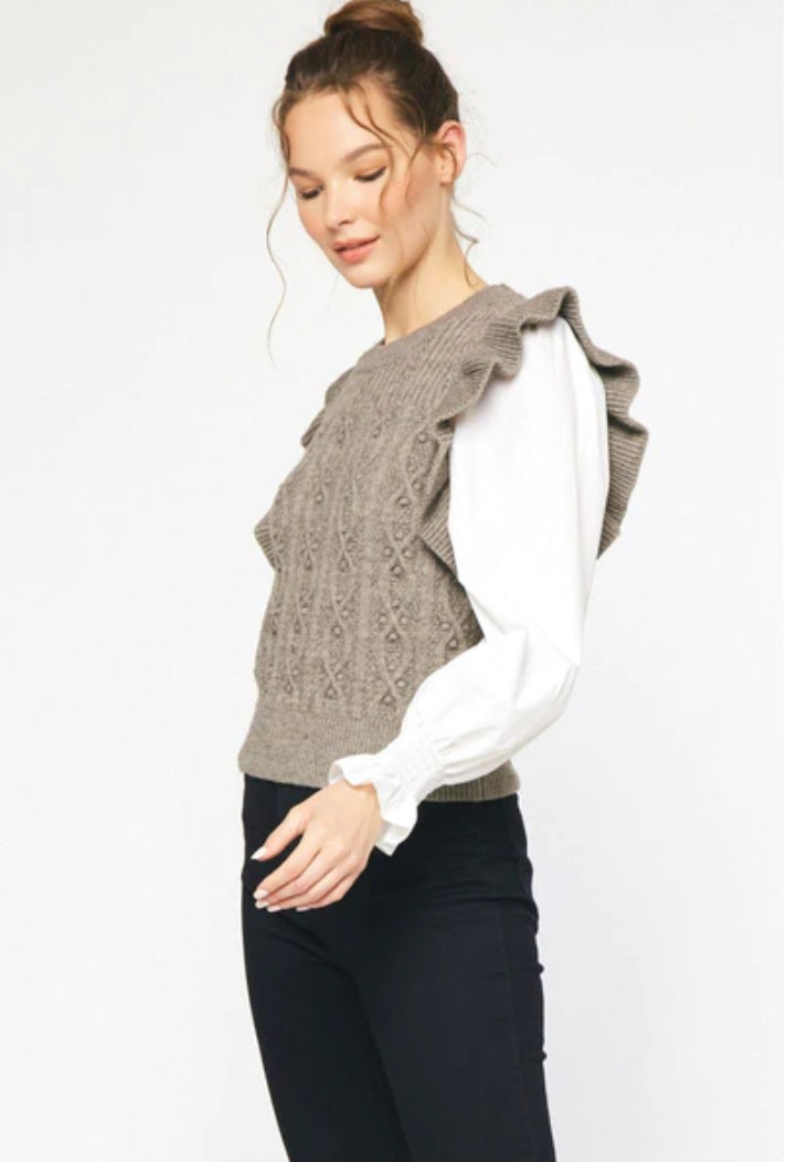 Textured Roundneck Sweater