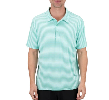Aftco Link Polo Ocean Wave