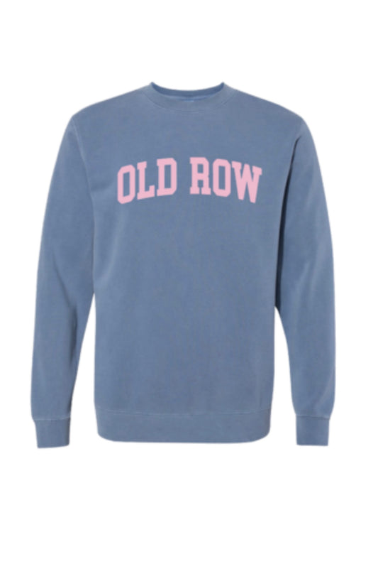 Old Row Blue Pigment Dyed Crewneck