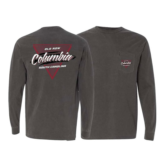 Old Row Columbia SC Retro Triangle Long Sleeve Tee