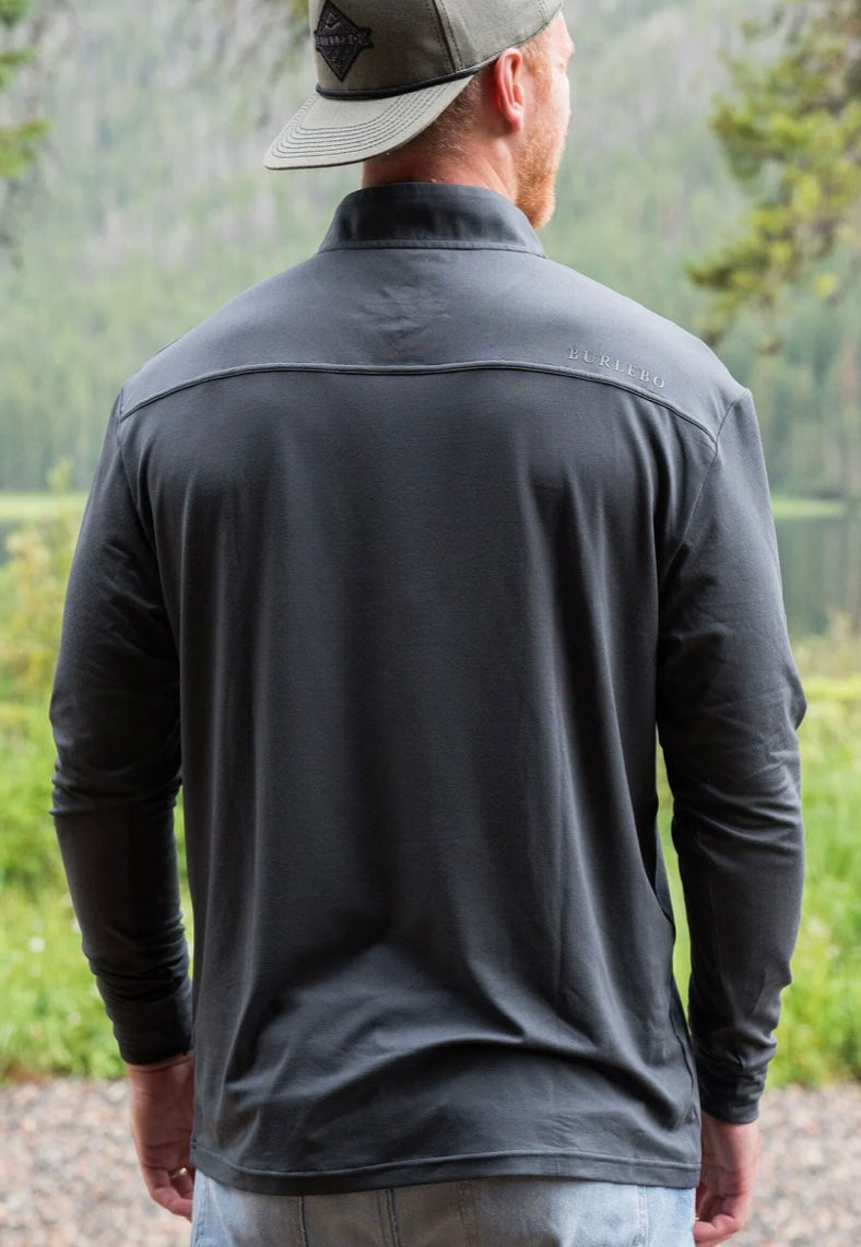 Burlebo Performance Quarter Zip Gun Metal