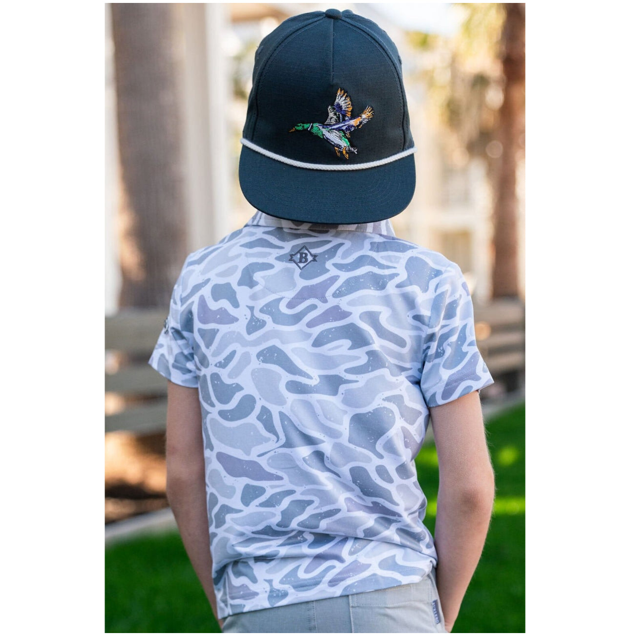 BURLEBO YOUTH POLO - WHITE CAMO
