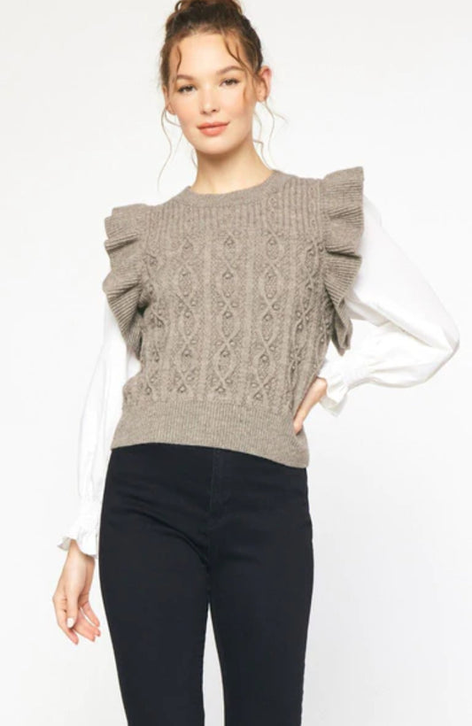 Textured Roundneck Sweater