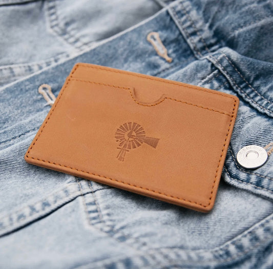 Old South Tan Leather Slim Wallet