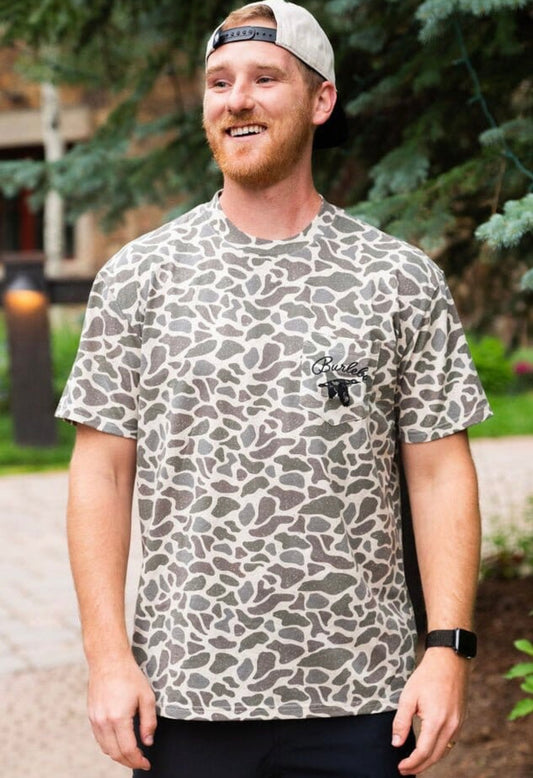 Burlebo Classic Deer Camo Outdoors Pocket Tee